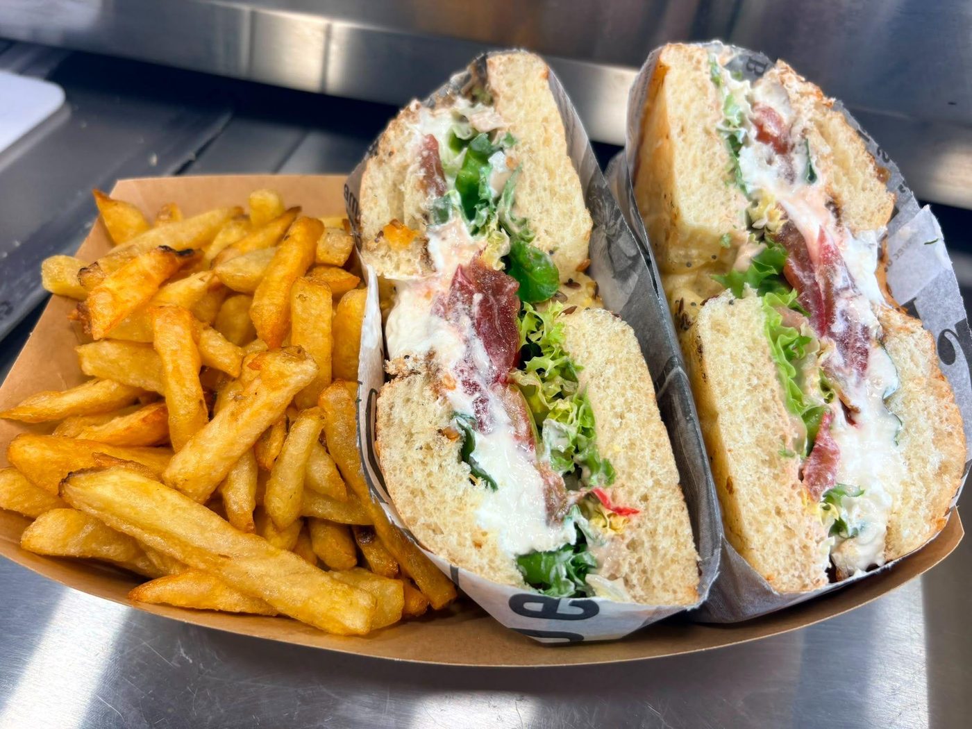 Bagel + frites fraîches